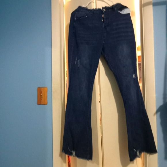 💙 NWOT Womens Pastel Distressed Jeans Size 15/32 Tall Long Stretch Denim Casual - Picture 5 of 5